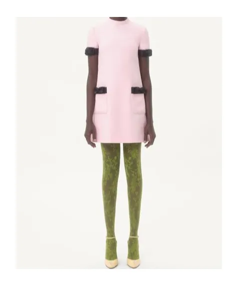 Valentino Crepe Couture Bow Detailed Mini Dress