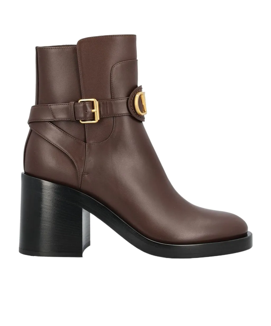 Valentino Vlogo Signature Block Heel Ankle Boots