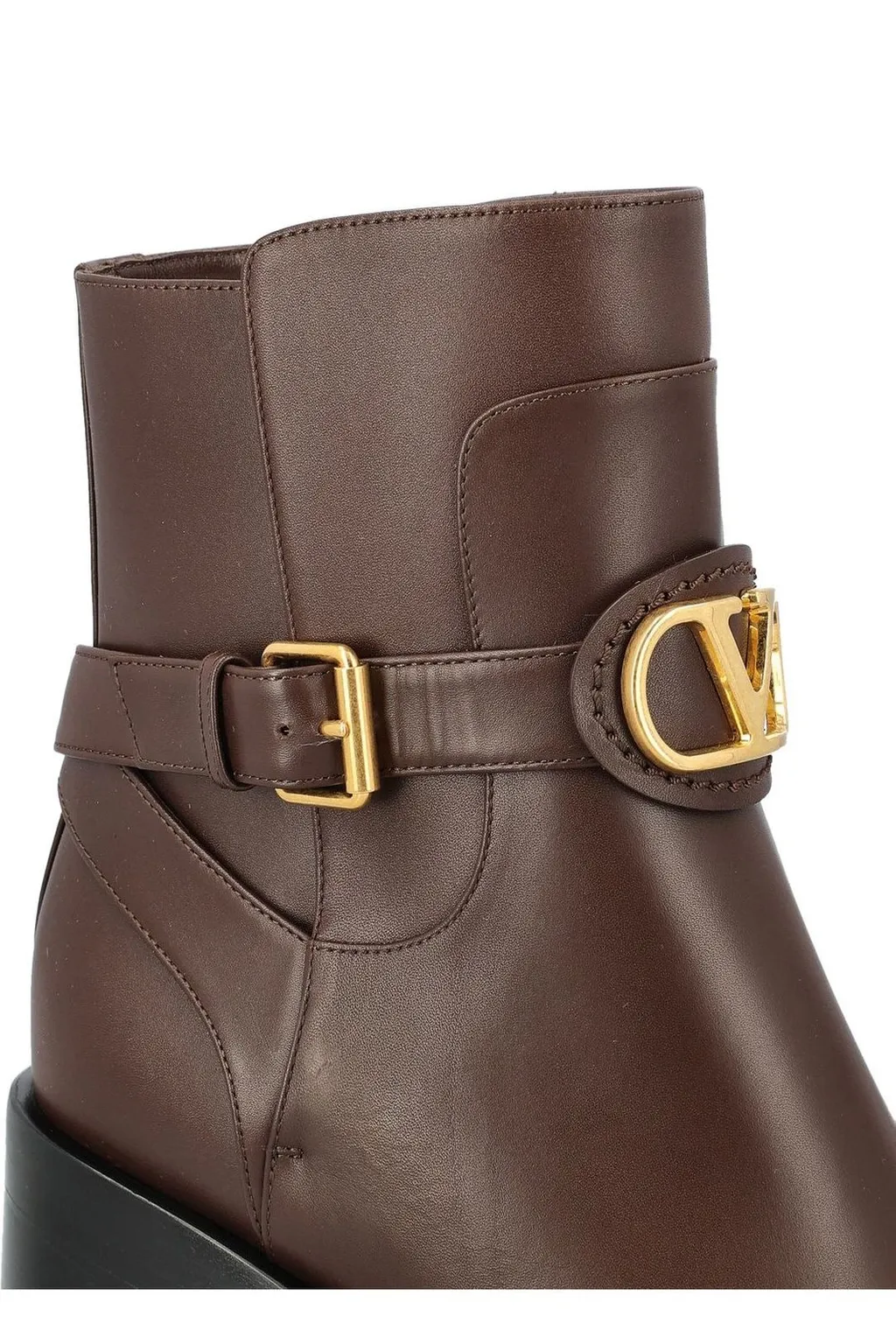 Valentino Vlogo Signature Block Heel Ankle Boots