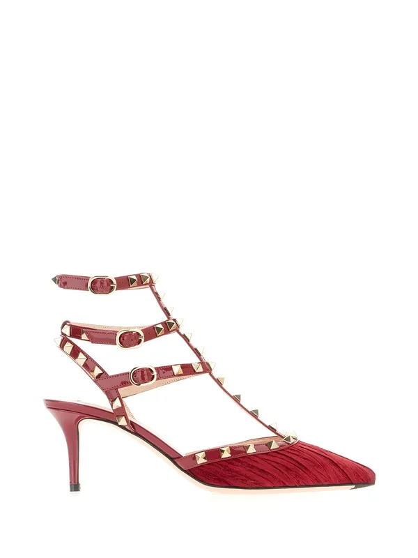 Studded High-Heeled Sandals