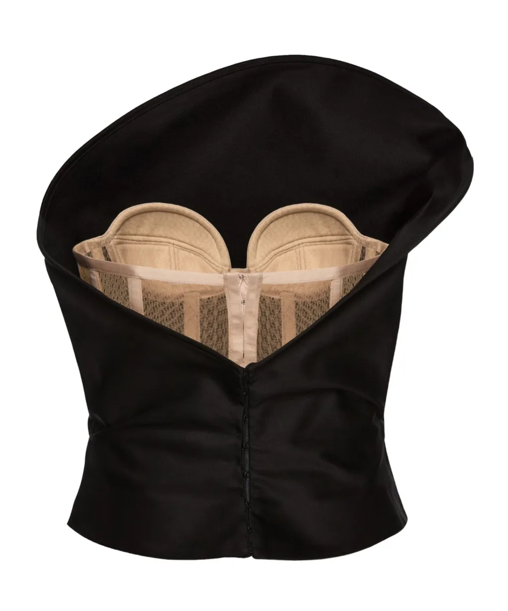 Magda Butrym Sculptural Strapless Bustier Top