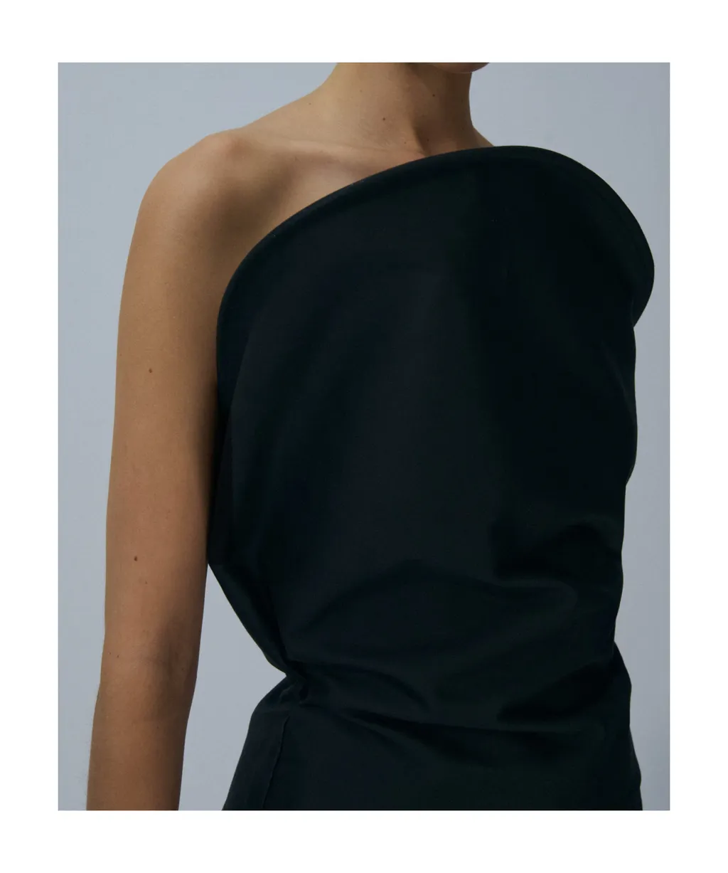 Magda Butrym Sculptural Strapless Bustier Top