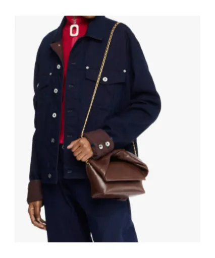 Twisted-Handle Leather Tote Bag