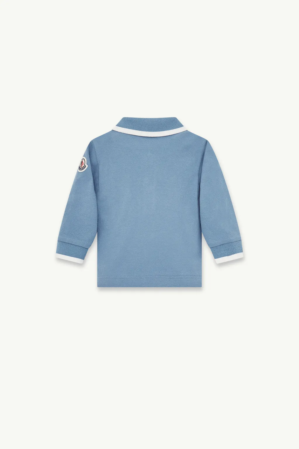 Embroidered Teddy Bear Long Sleeve Polo Shirt