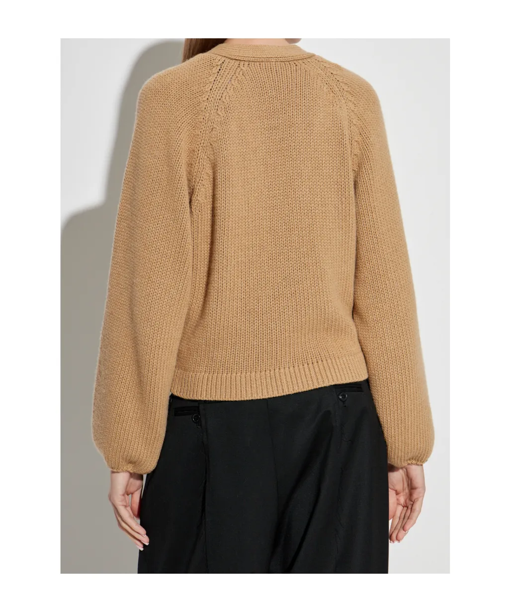 Balloon-Sleeve Cardigan