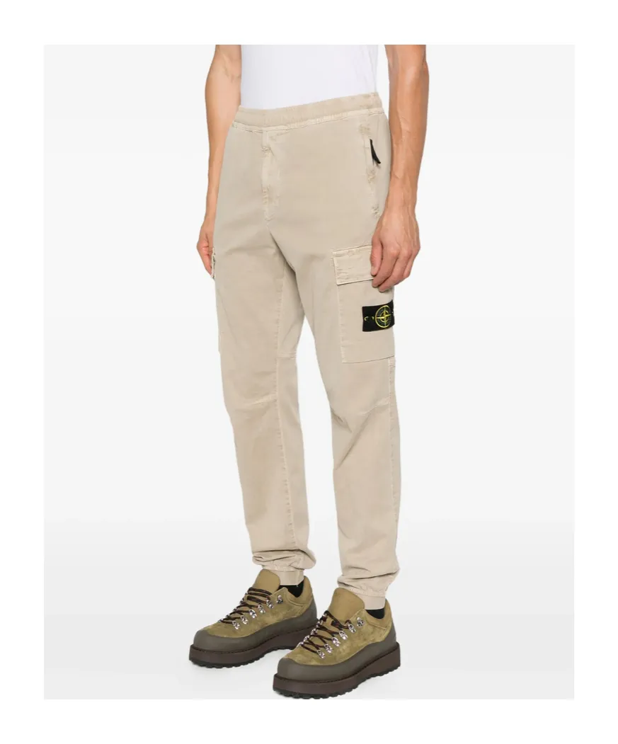 Stone Island Logo Patch Cargo Trousers
