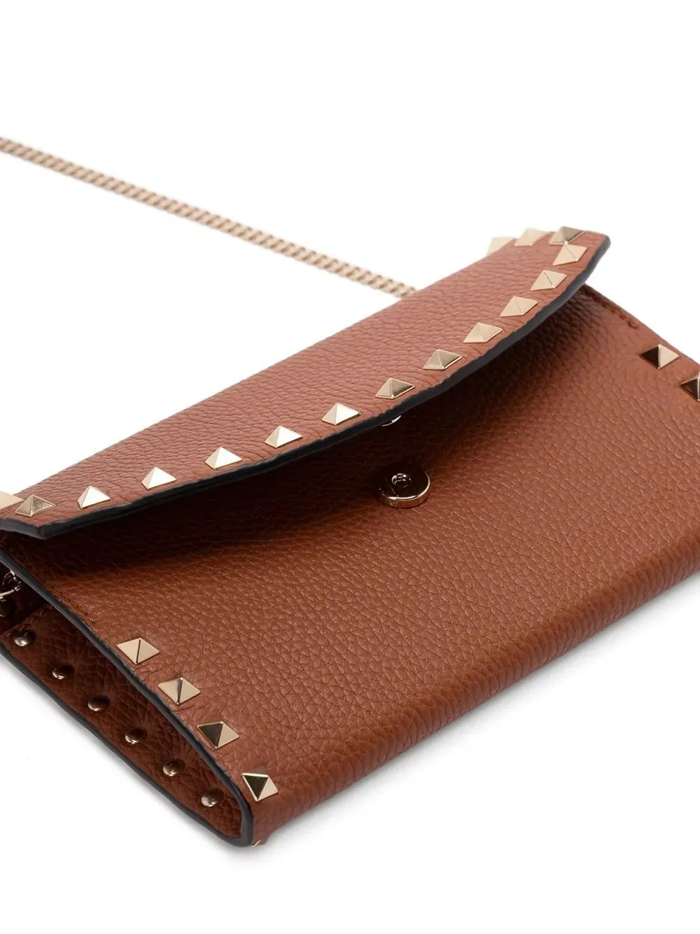 Studded Leather Chain Shoulder Bag