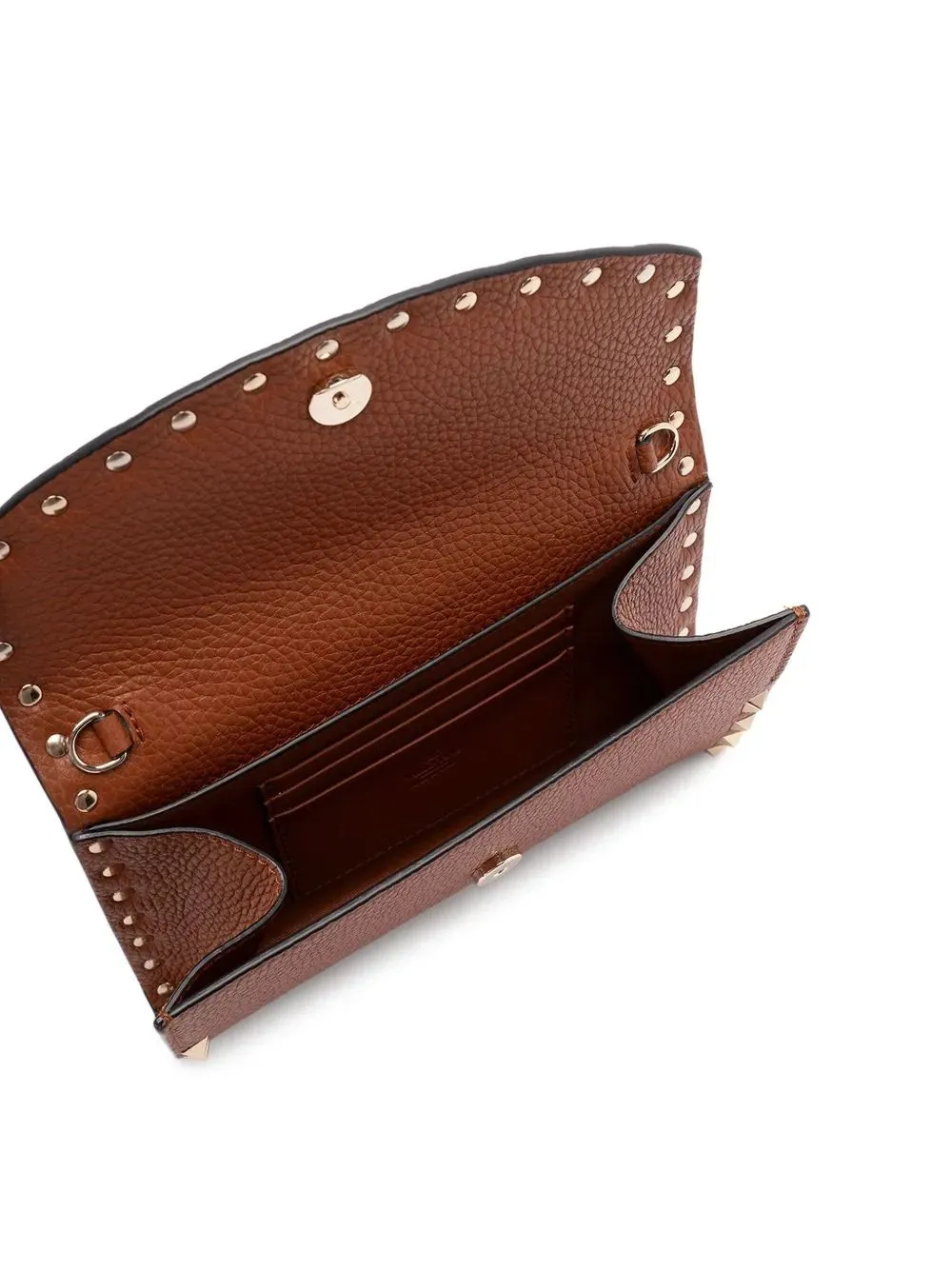 Studded Leather Chain Shoulder Bag