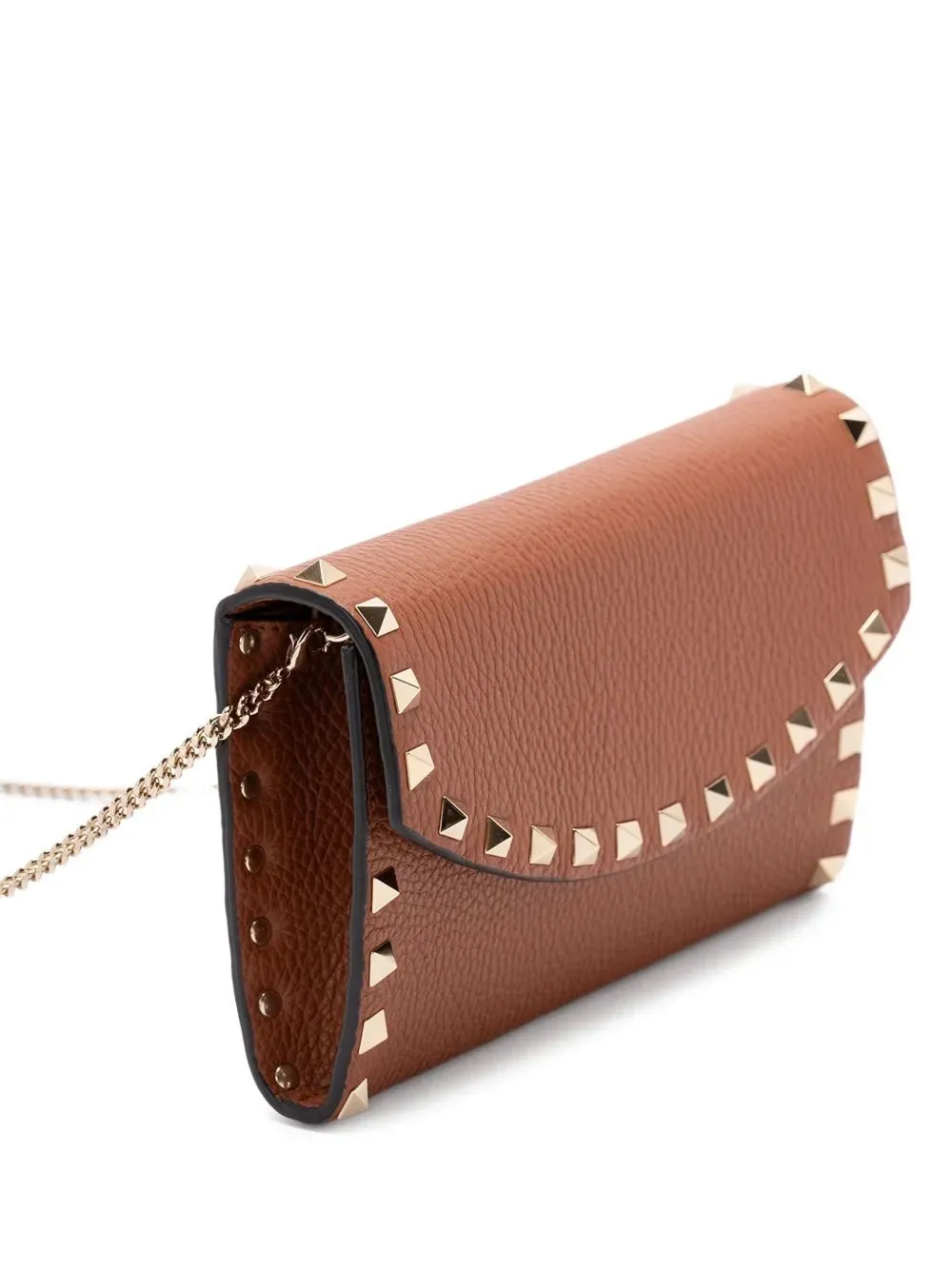 Studded Leather Chain Shoulder Bag