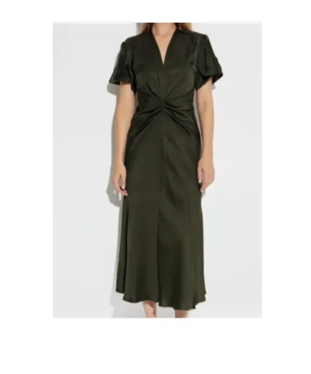 Draped V-Neck Dress