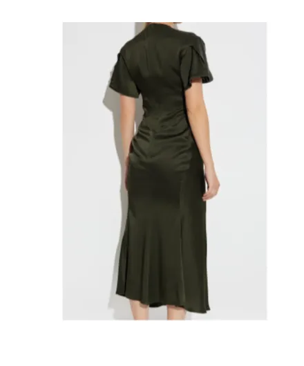 Draped V-Neck Dress