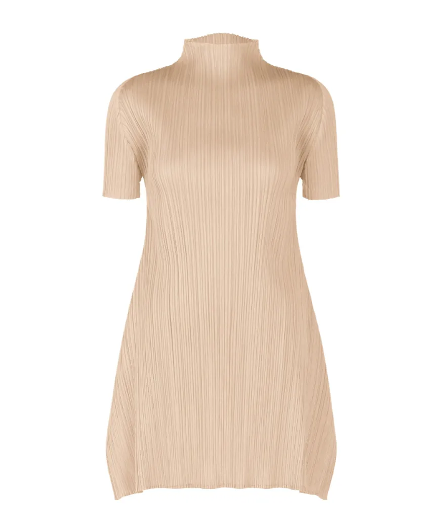Pleats Please Issey Miyake Short Sleeve Pleated Dress