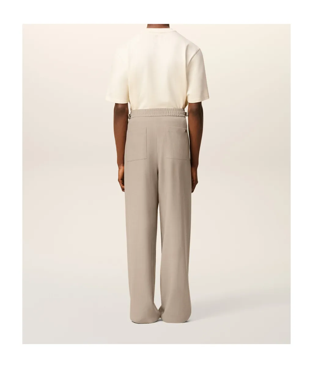 Ami Paris Logo Plaque Straight Leg Trousers