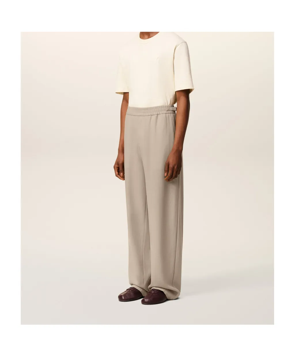 Ami Paris Logo Plaque Straight Leg Trousers