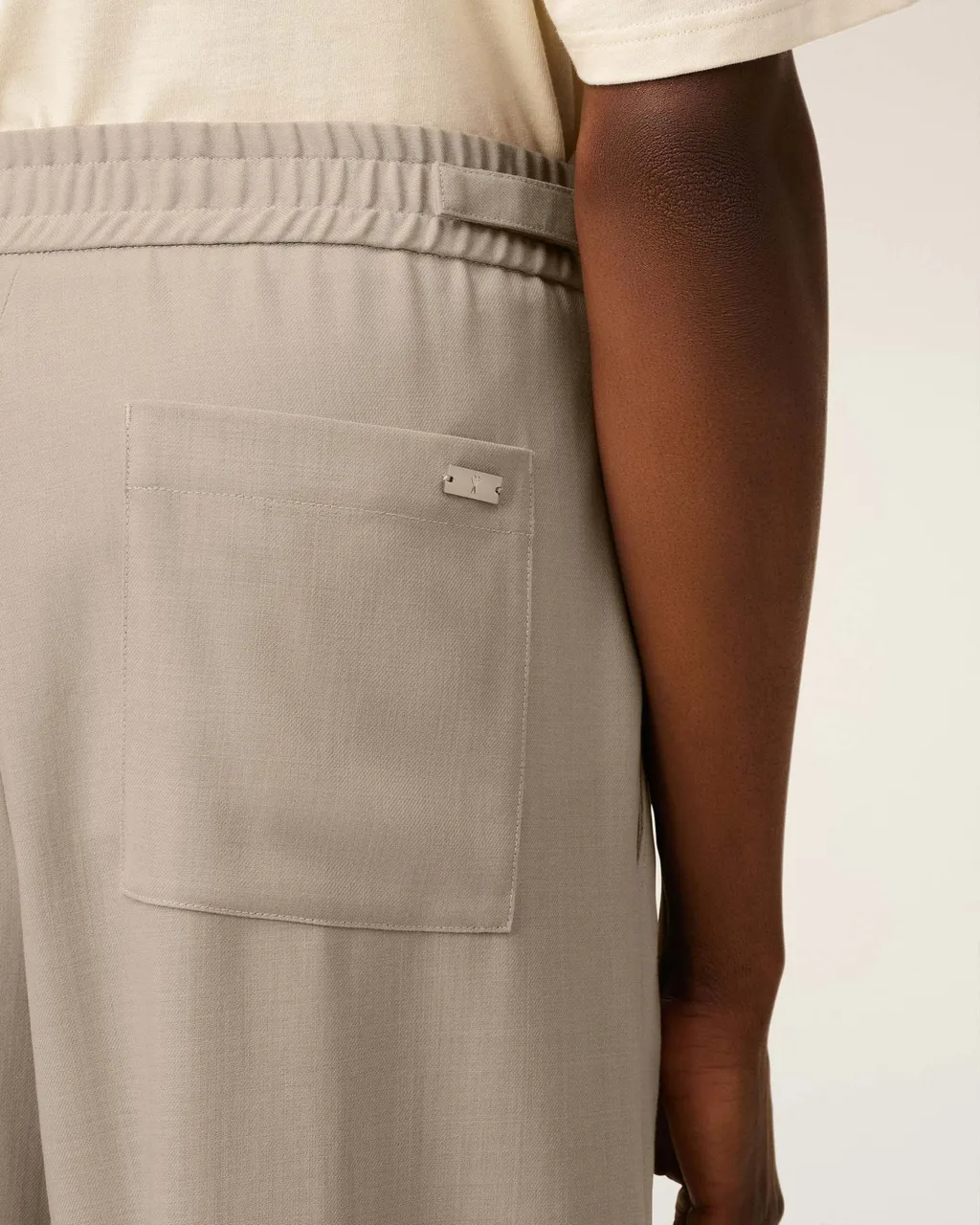 Ami Paris Logo Plaque Straight Leg Trousers