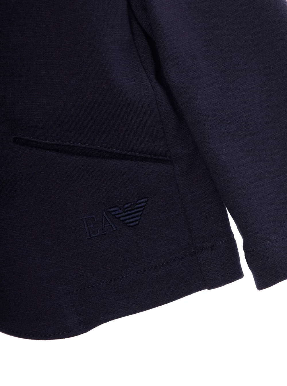Embroidered-Logo Two-Button Blazer