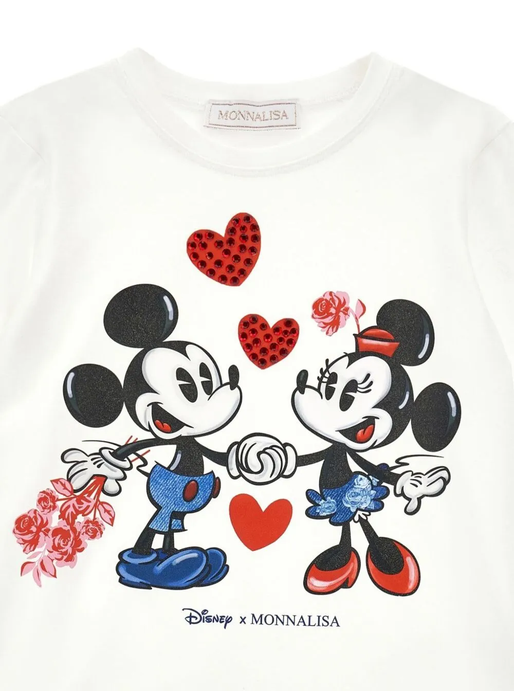 Monnalisa Mickey & Minnie Hearts T-Shirt