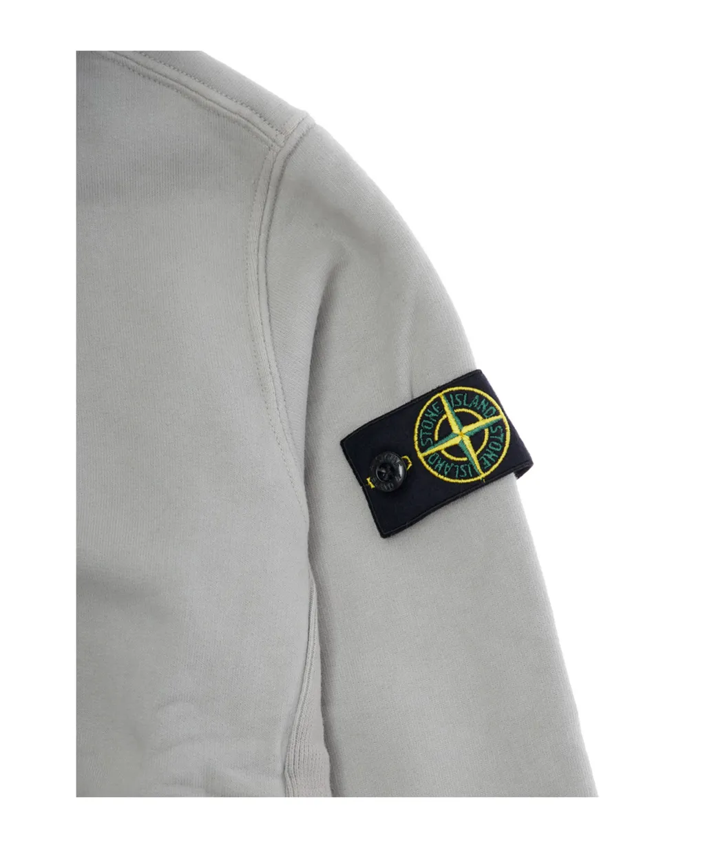 Stone Island Junior Compass Patch Zip Up Hoodie