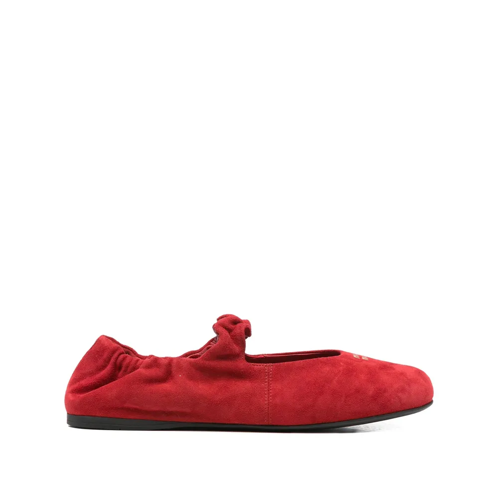 Miu Miu Logo-Detailed Ballet Flats