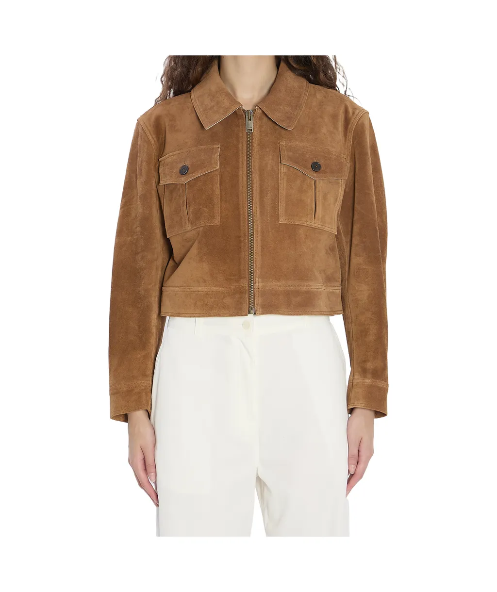 Arma Cropped Suede Jacket
