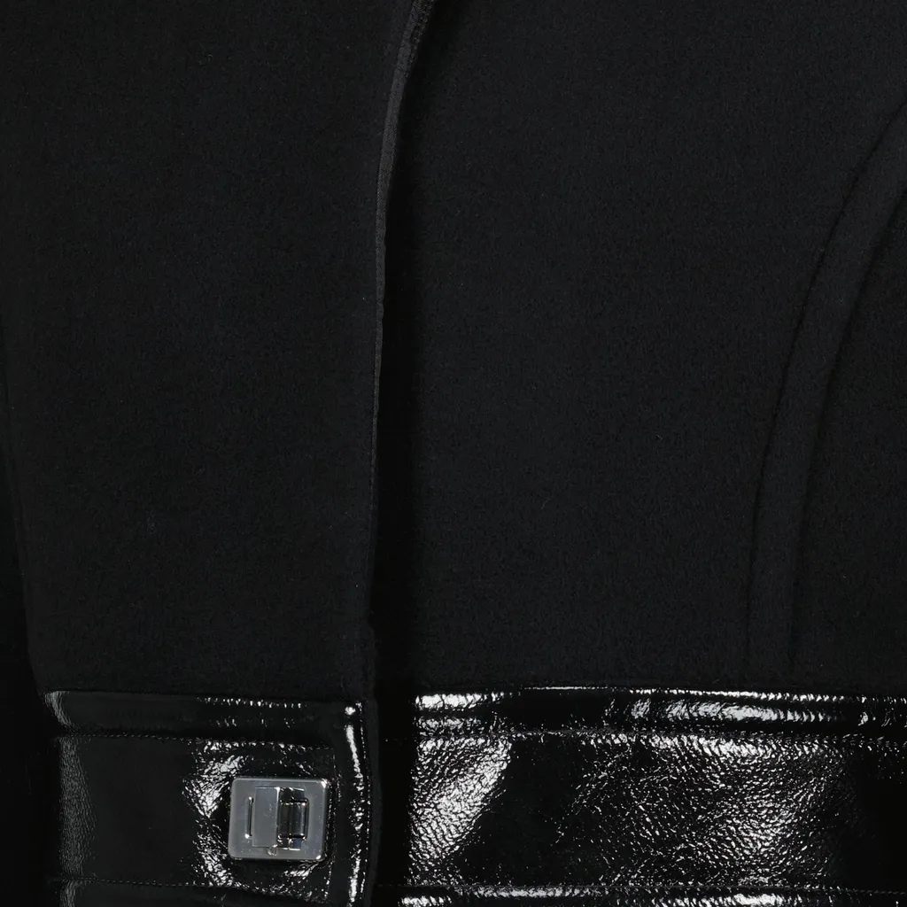 Patou Collared Long-Sleeve Cropped Coat