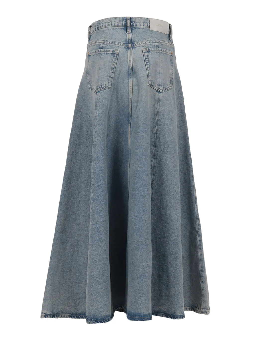 Logo-Patch Denim Maxi Skirt
