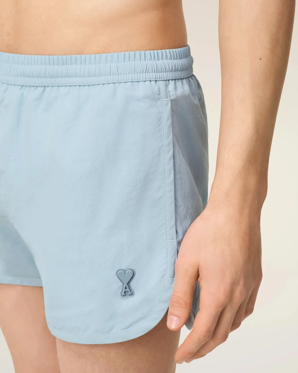 Ami Paris Logo Patch Swim Shorts