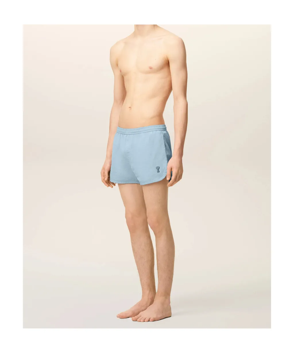 Ami Paris Logo Patch Swim Shorts