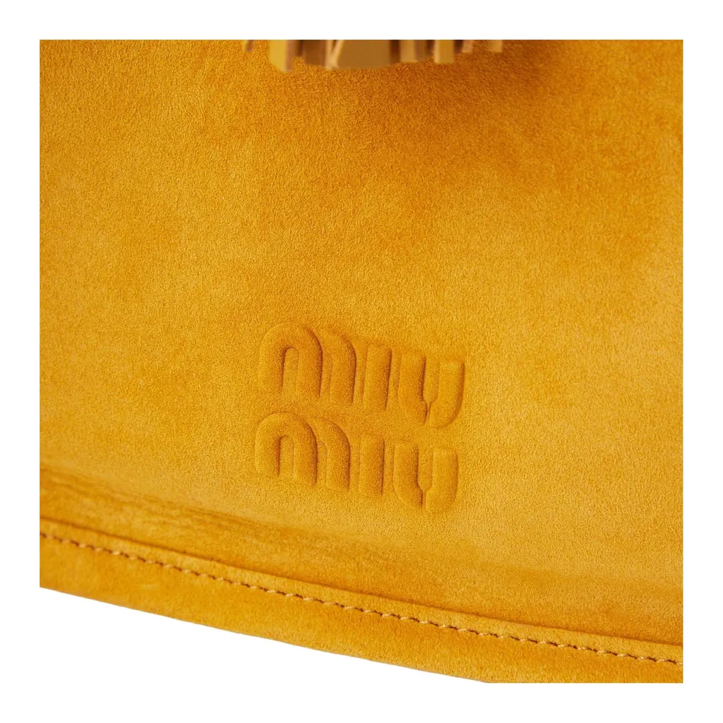 Suede Handbag With Tassels