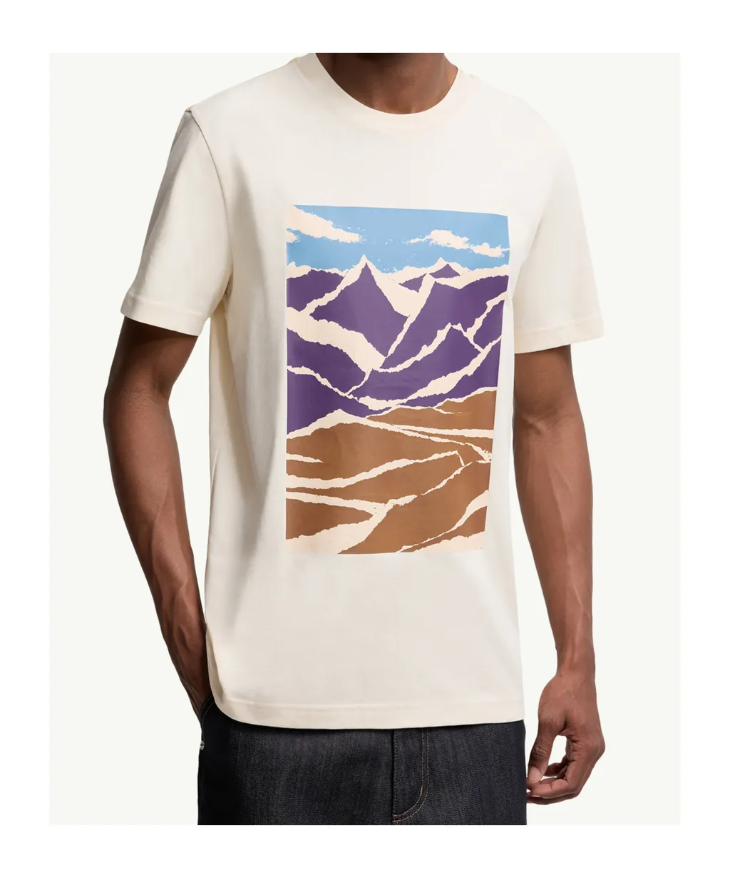 Mountain Print Cotton T-Shirt