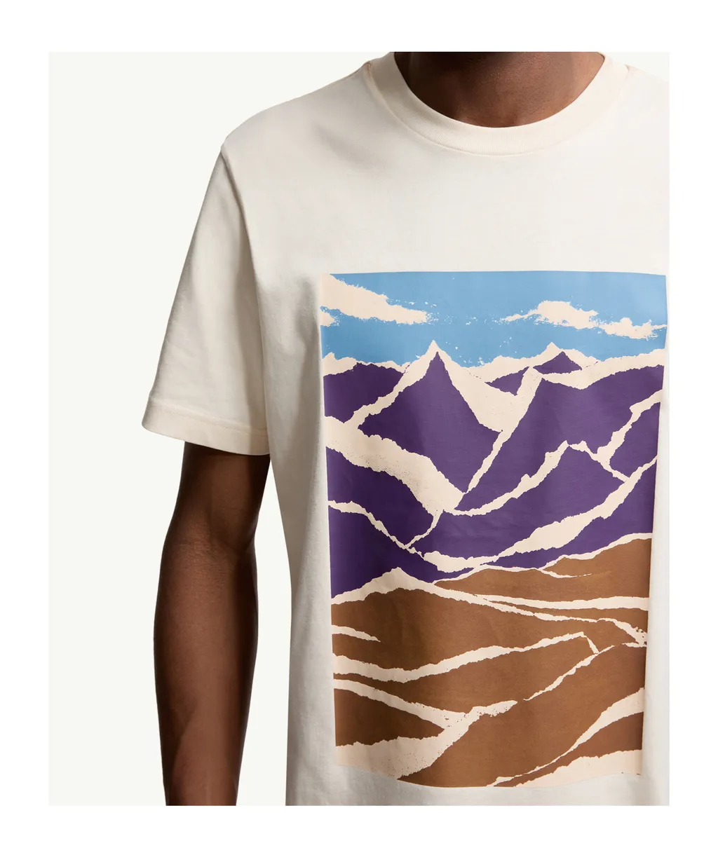 Mountain Print Cotton T-Shirt
