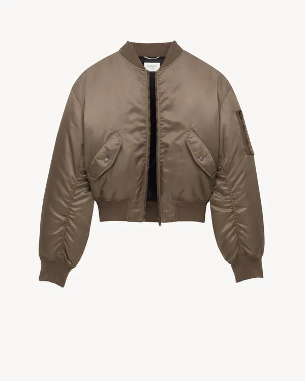 Bomber Jacket In Water-Repellent Nylon Serge