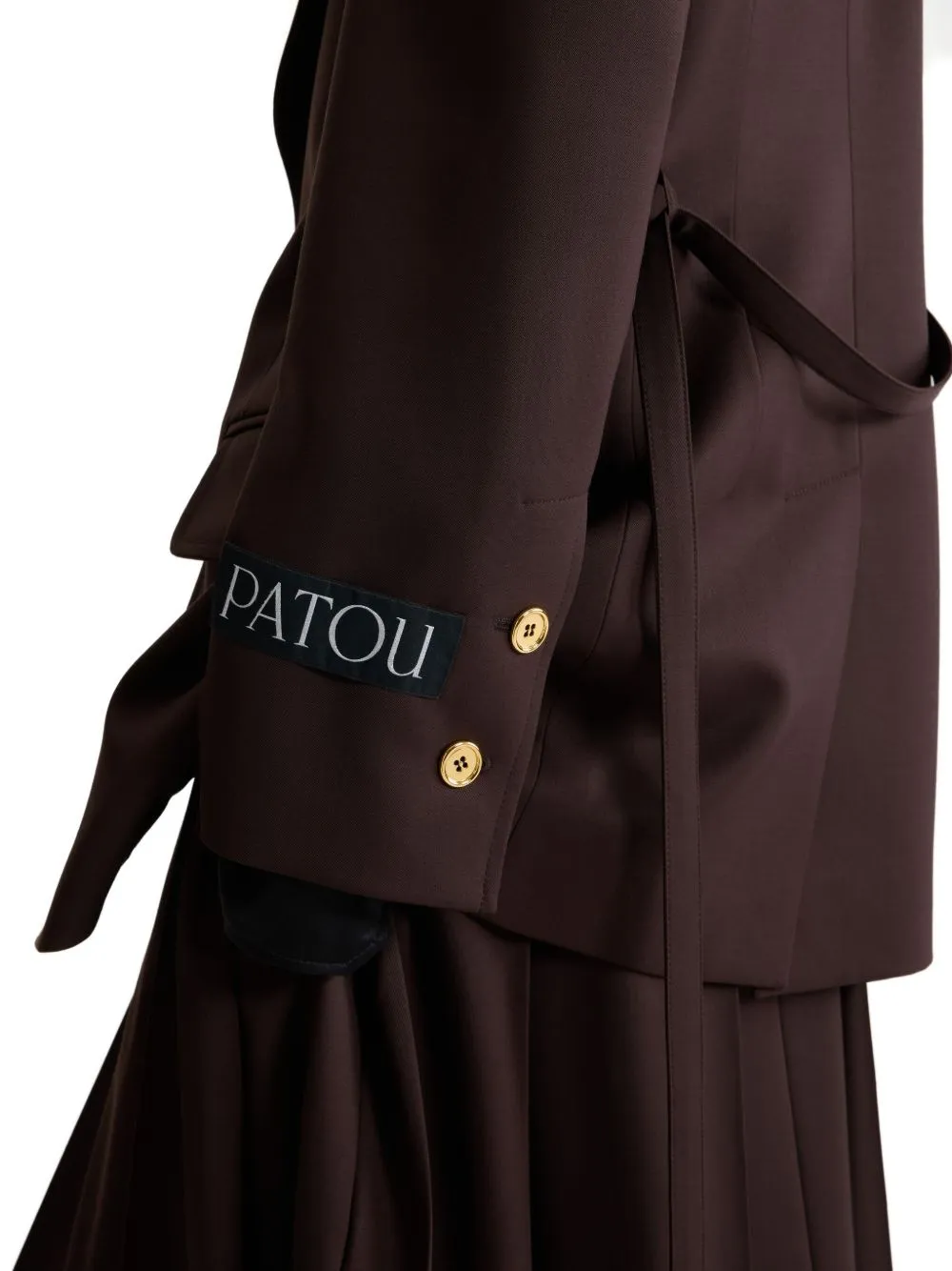 Patou Collared Belted Coat