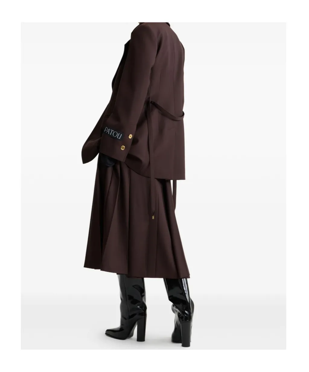Patou Collared Belted Coat