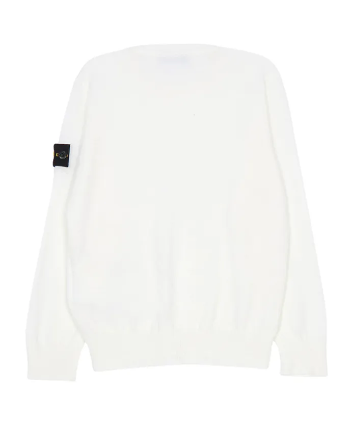 Stone Island Junior Compass Patch Crewneck Jumper