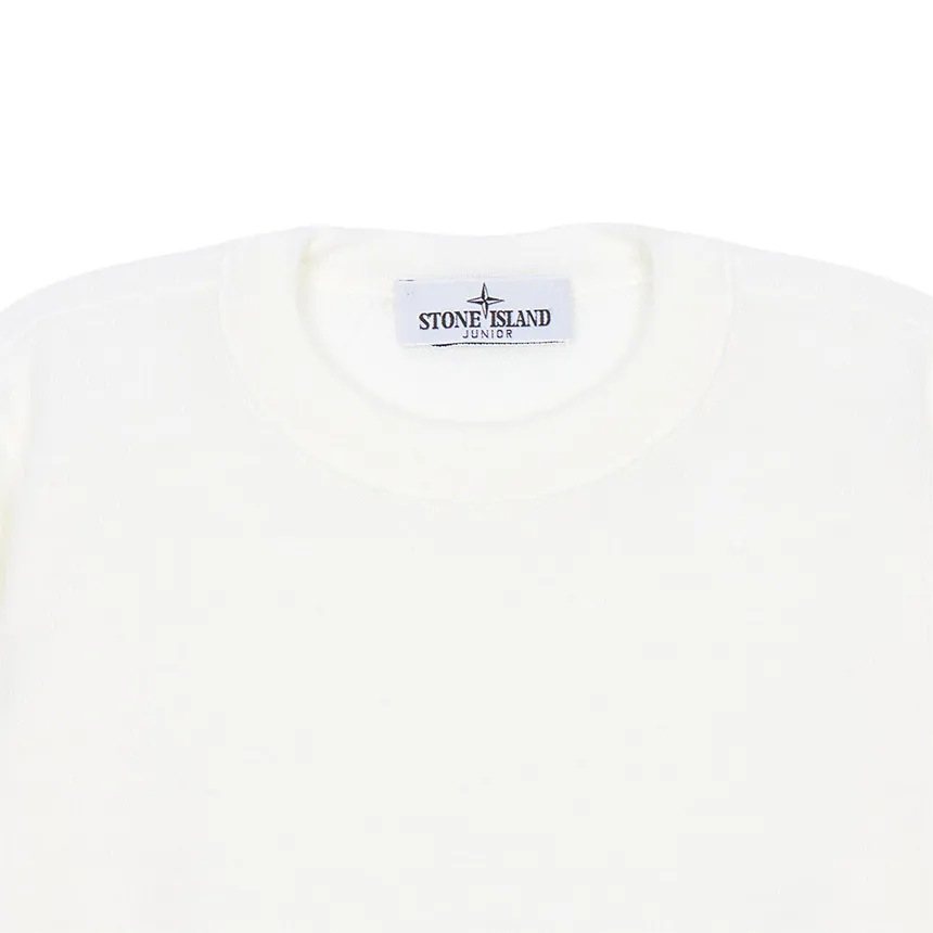 Stone Island Junior Compass Patch Crewneck Jumper