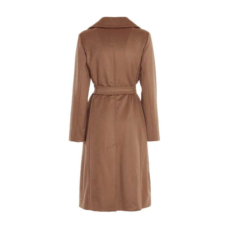 Max Mara Studio Bcollag Belted Long-Sleeved Coat