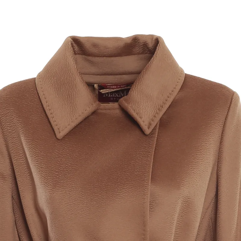 Max Mara Studio Bcollag Belted Long-Sleeved Coat