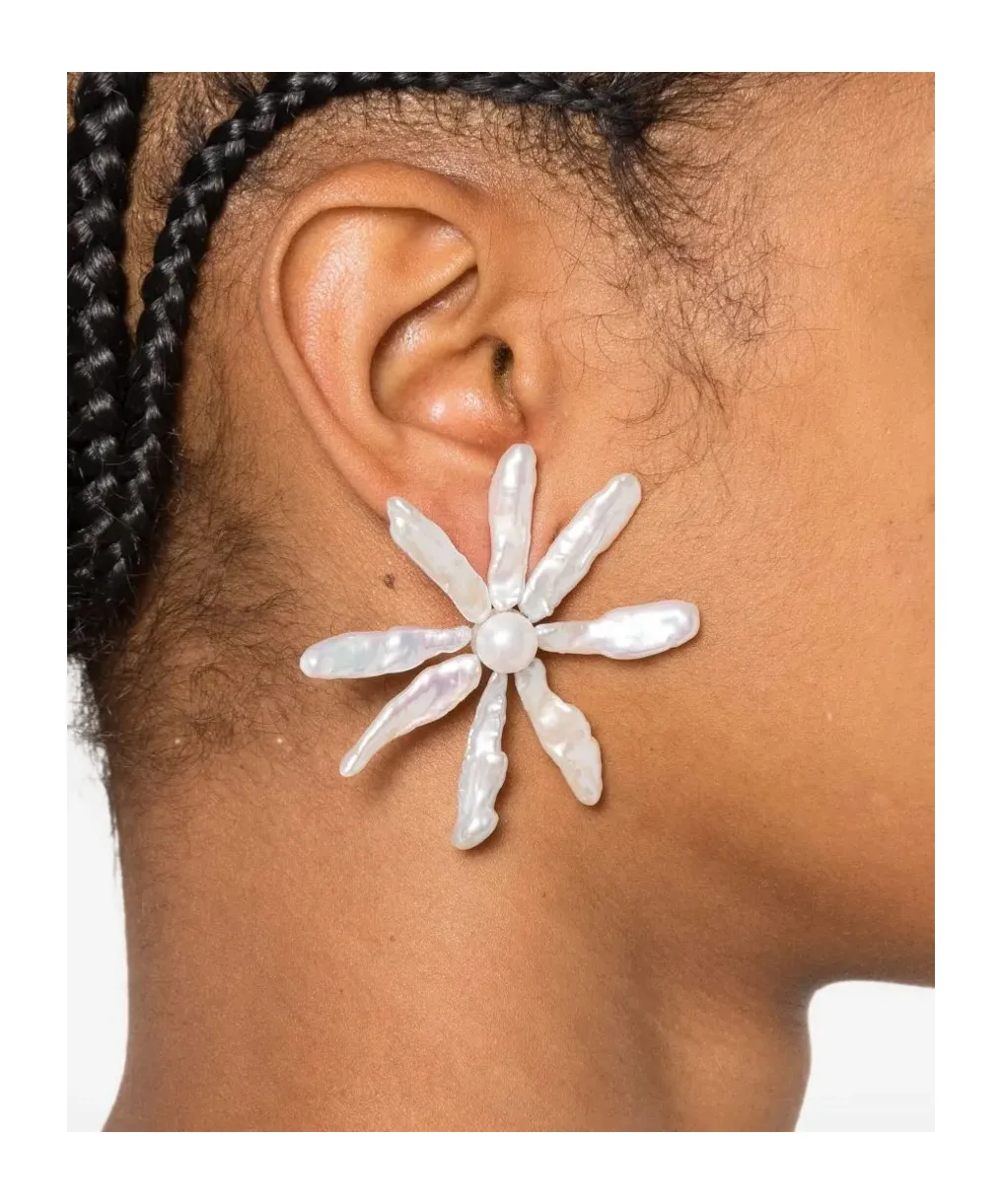 Simone Rocha Embellished Flower Earrings