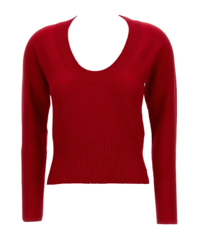 Scoop-Neck Cashmere Sweater