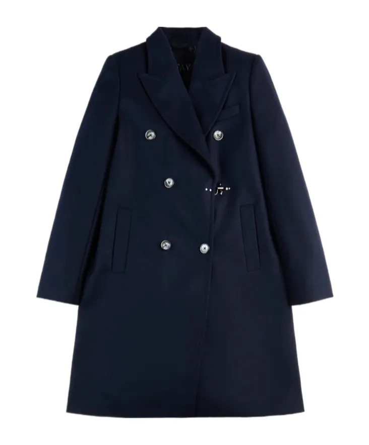 Coat In Wool And Cashmere Fabric