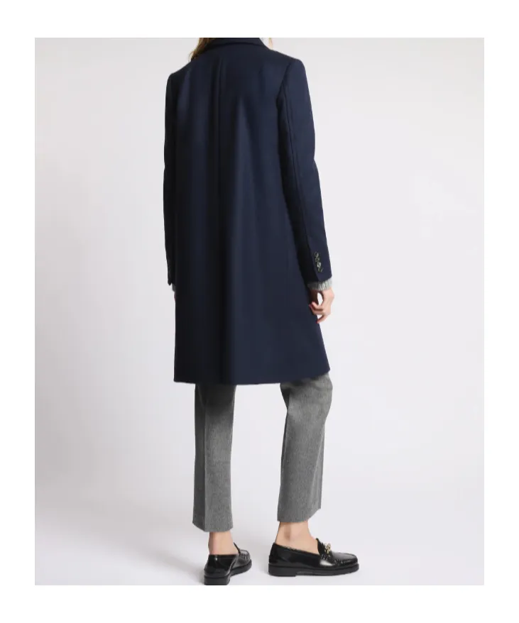 Coat In Wool And Cashmere Fabric