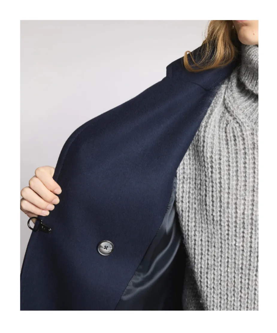 Coat In Wool And Cashmere Fabric