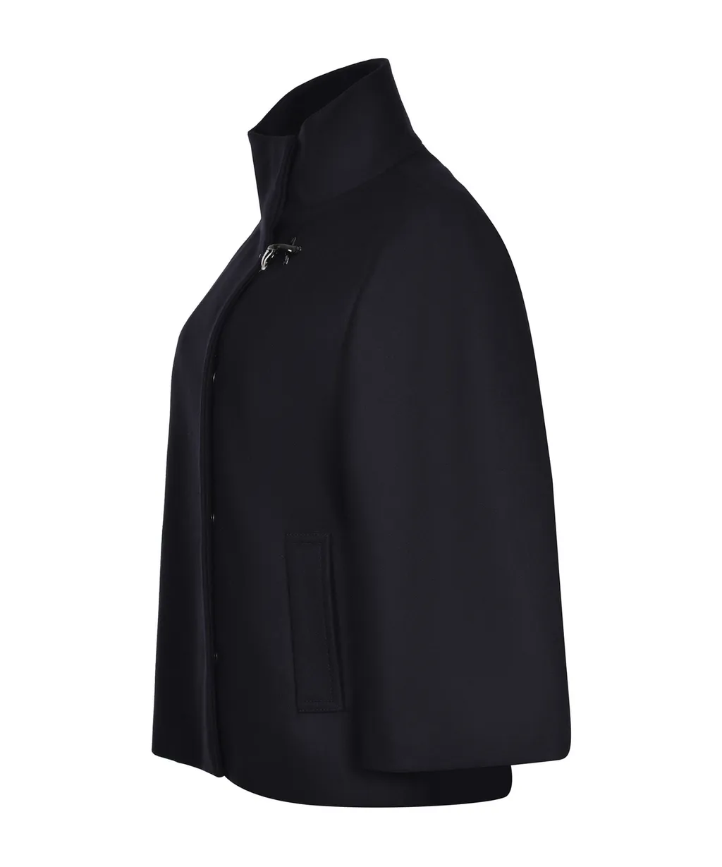 Fay Hook-Closure Wool Cape