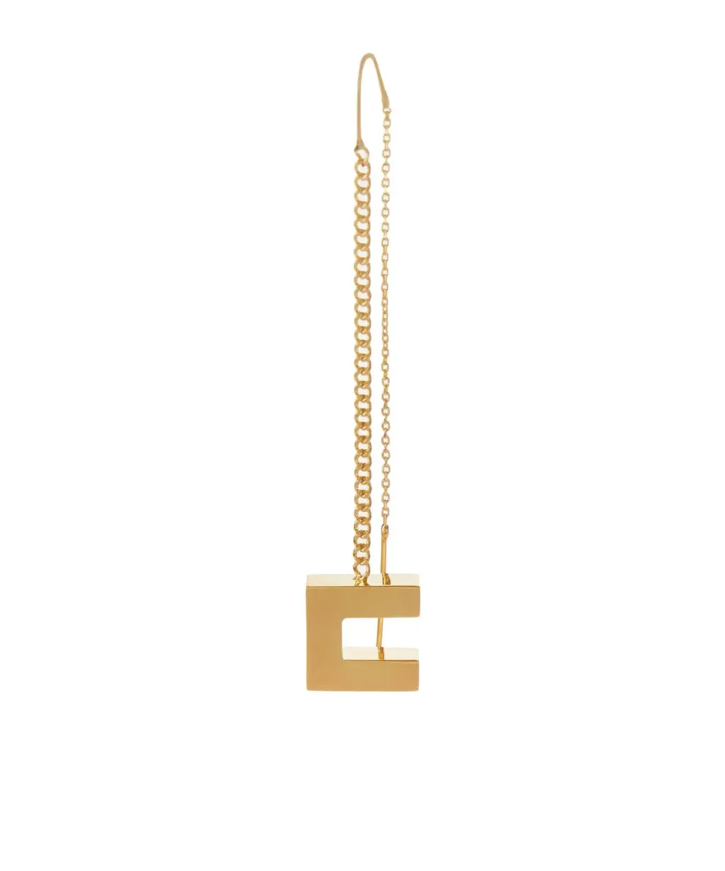 Elisabetta Franchi Logo Pendant Earrings