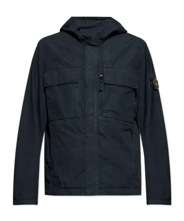 Hooded Patch-Pocket Jacket