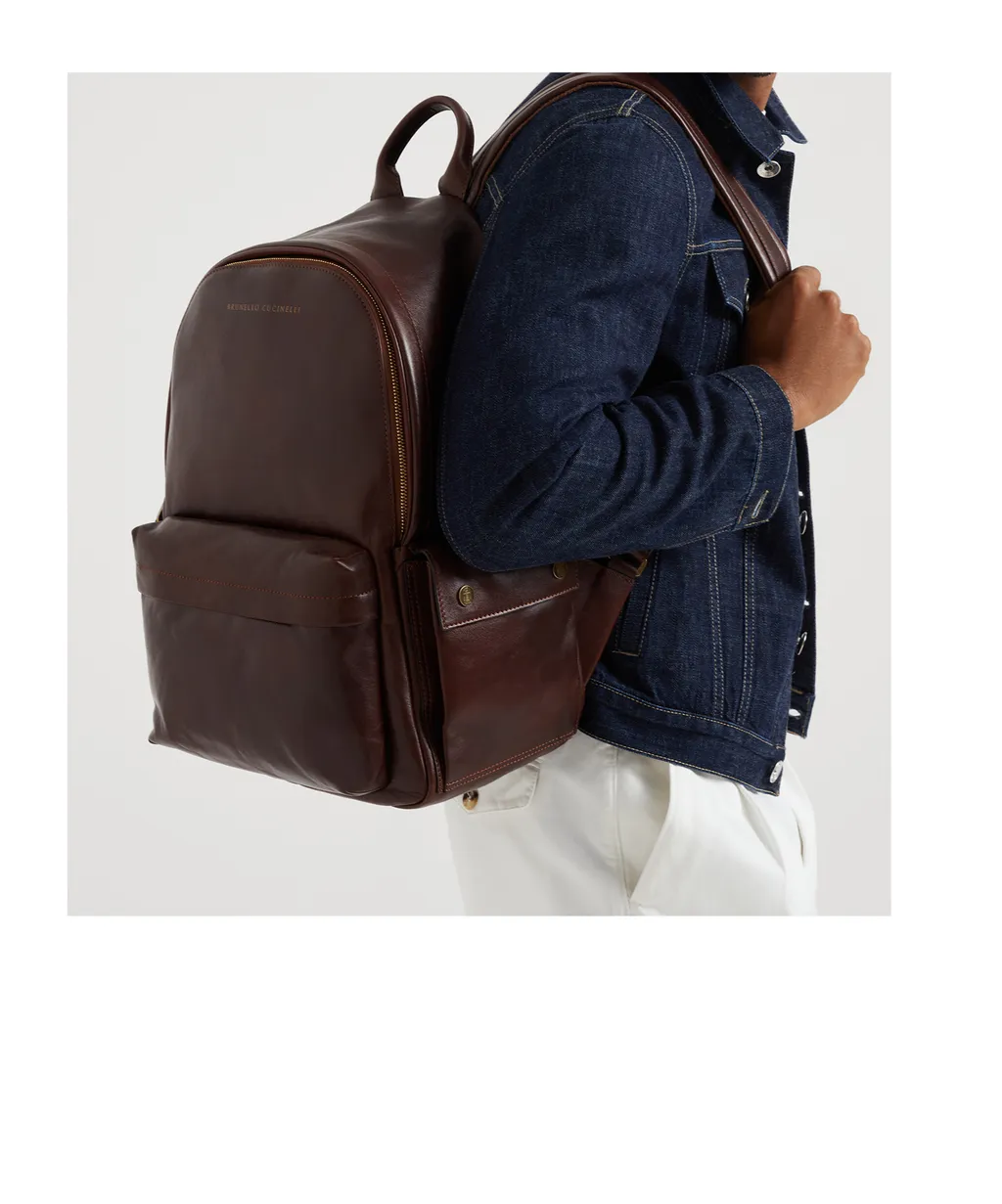 Brunello Cucinelli Zip-Up Travel Backpack