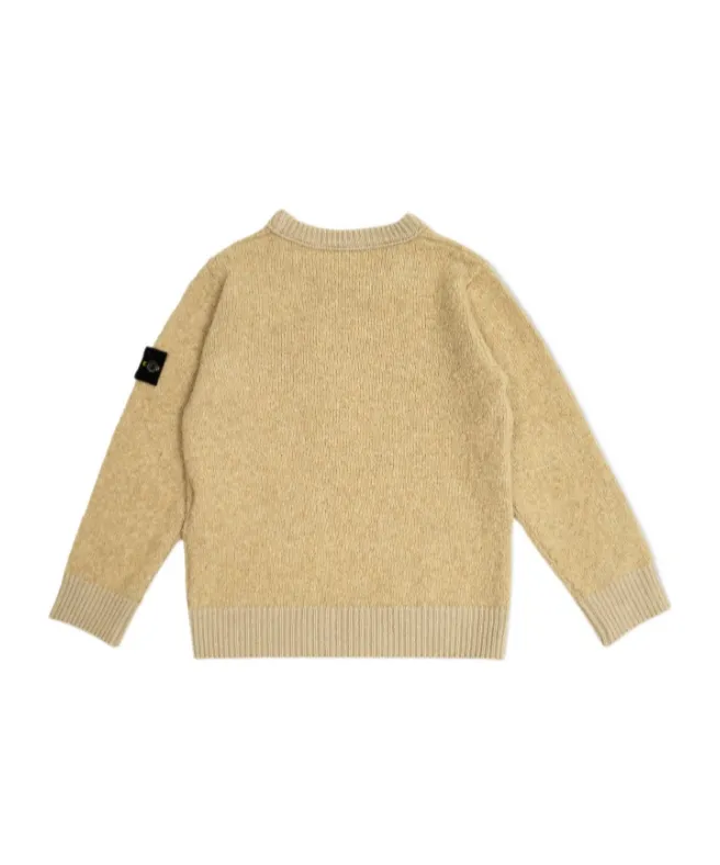 Stone Island Junior Compass Patch Crewneck Jumper