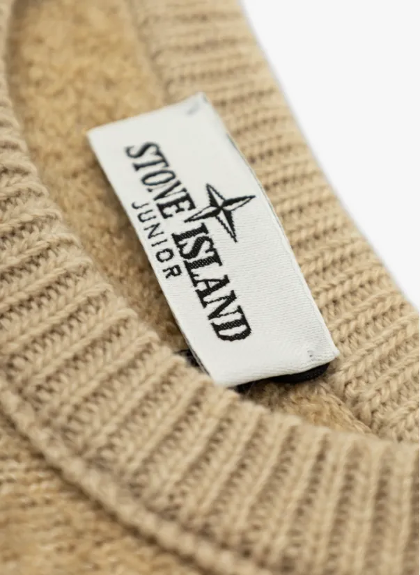 Stone Island Junior Compass Patch Crewneck Jumper