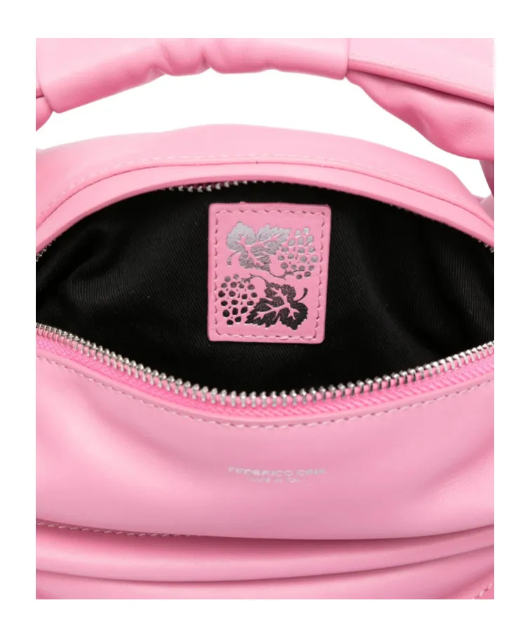 Pleated Logo Handbag